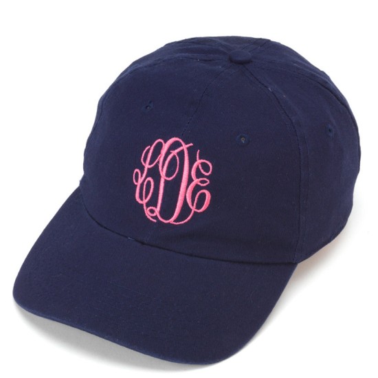 Personalised Custom Initial Monogram embroidered on Baseball caps
